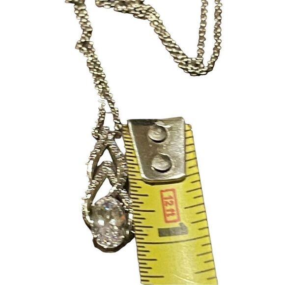 ELIOT DANORI Silver-Tone Cubic Zirconia Pendant Necklace - Picture 5 of 6